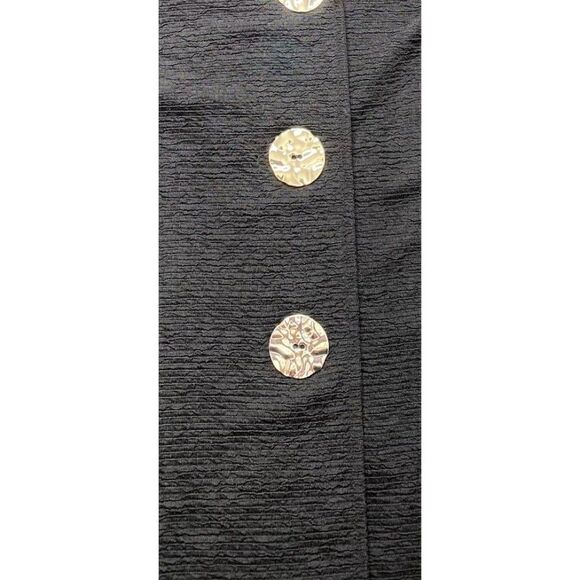 JM Collection Blazer Jacket Small Black Women's Bell-Sleeve Oversized-Button NEW - Picture 5 of 9